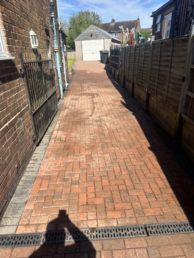 New looking Block paved driveway after our visit