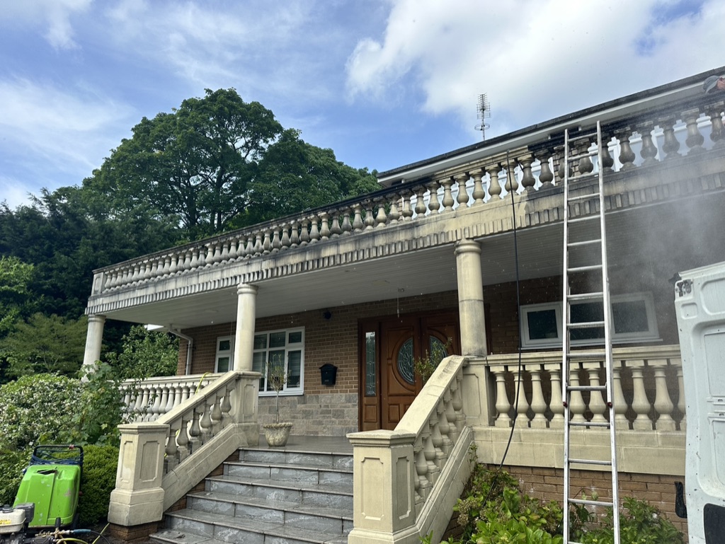 Stone Balcony before doff cleaning