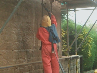 Vapour Blasting old church